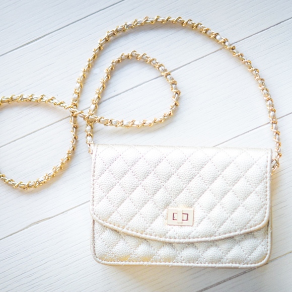 Urban Expressions Handbags - Urban Expressions Sheena Bag / Clutch Light Gold  